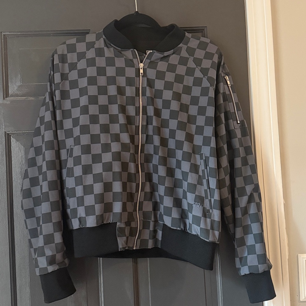Checkered Bomber Jacket